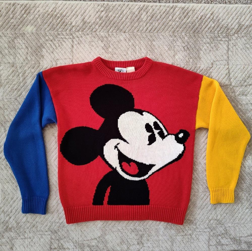 🌸 Vintage Mickey Mouse wool crewneck Sweater